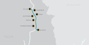 Antara Kolkata Shantipur Itinerarie MAP